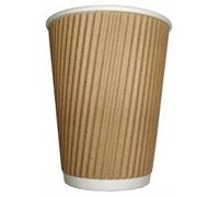 Go-Pak Kraft Triple Wall Ripple Hot Cup 12oz (34cl) - 1x500