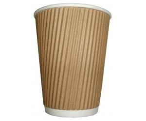Go-Pak Kraft Triple Wall Ripple Hot Cup 12oz (34cl) - 1x500