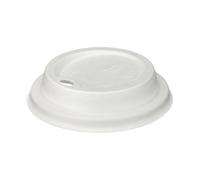 Go-Pak Moulded Fibre Coffee Cup Lid 12 to 16oz White (Pack of 1000) D06032