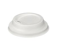 Go-Pak Moulded Fibre Coffee Cup Lid 8oz White (Pack of 1000) D06031