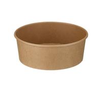 Go-Pak Round Kraft Bowl PE Lined 1300ml Kraft (Pack of 300) D48003