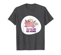 Go Pig Or Home Funny Pig Humor Stupid Dad Joke T-Shirt, Men, Dark Heather Grey, 5X-Large