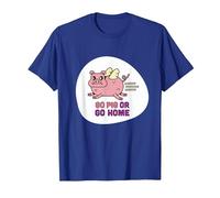 Go Pig Or Home Funny Pig Humor Stupid Dad Joke T-Shirt, Men, Royal Blue, Small