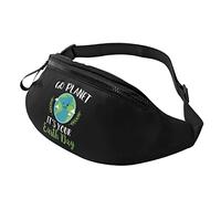 Go Planet It's Your Earth Day Waist Bag Men's and Women's Adjustable Travel Chest Pack Outdoor Running Waist Bag