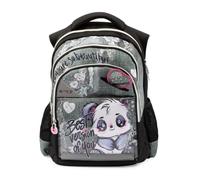 Go Pop - Panderful Model Backpack, 3 Compartments, Inner and Side Pockets for Bottles, Padded Back and Shoulder Straps, with Customized Strap and Pop Up, 24 Lt, Dim 32 x 44 x 19, Elementary School