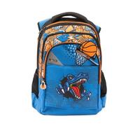 Go Pop - Slam Dunk Backpack, 3 Compartments, Inner and Side Pockets for Water Bottles, Padded Back and Shoulder Straps, with Customized Strap and Pop Up, 24 Litres, Dim 32 x 44 x 19, Elementary School