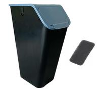 Go practic Kitchen Bin, 1x 35L, With Blue Click Lid For Paper, Recycling, Waste Sorting Bins, With Carbon Filter, Container Trash Can, Under Sink Kitchen Bin