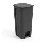 Go Practic Kitchen Pedal Bin 40 L Plastic Organiser to Rubbish Recycling, Trash Can, Office Bin, Waste Storage, Waste Containers Black