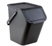 Go Practic Waste Separation System - Black 25L Click Lid Bin with Lid for Kitchen Waste