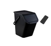 Go Practic Waste separation system for waste separation in the kitchen with carbon filter waste system with click lid bin with lid rubbish bin waste bin 25 l