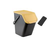 Go Practic Waste separation system for waste separation in the kitchen with carbon filter waste system with click lid bin with lid rubbish bin waste bin 25 l