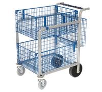 Go Secure Large Mail Trolley (2 x Wire Baskets)