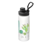 Go Sit On A Cactus Printing 18oz Sports Insulated Kettle for Cycling Gym Basketball Outdoor, Suitable As A Present
