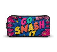 Go Smash It Cosmetic Bag Makeup Organizer Pencil Case Large Capacity Pouch for Travel