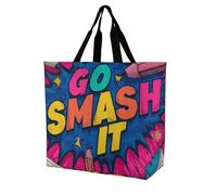 Go Smash It Grocery Bag Shoulder Shopping Tote Bags