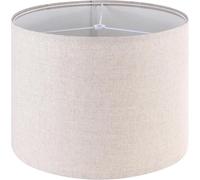GO&SO - Beige medium drum lamp shade for table lamps, 13" top x 13" bottom x 10" high (chandelier), oatmeal linen shade, lampshade