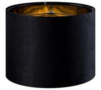GO&SO Black Velvet Lamp Shades Set of 1 Large Drum Lampshades -16" Top x 16" Bottom x 12" High(Spider) Traditional Fabric Lamp Shade for Table Lamps - Replacement Lampshade - Assembly Required