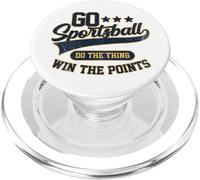 Go Sportsball Do The Thing Win The Points Blue Funny Sports PopSockets PopGrip for MagSafe