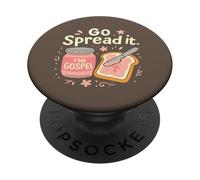 Go Spread It Funny Gospel Pun Christian Faith Religious Art PopSockets Adhesive PopGrip