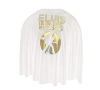Go T-shirts Adults White 24" Length The King Is In The Building Rock & Roll 1940s 1950s Fancy Dress Costume Cape