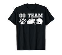 Go Team Funny Cheer Football Player Touchdown Fall Season T-Shirt
