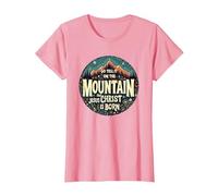 Go Tell it on The Mountain That Jesus Christ is Born T-Shirt, Women, Pink, Medium