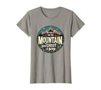 Go Tell it on The Mountain That Jesus Christ is Born T-Shirt, Women, Slate Grey, Medium