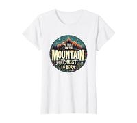 Go Tell it on The Mountain That Jesus Christ is Born T-Shirt, Women, White, Medium