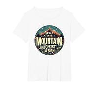 Go Tell it on The Mountain That Jesus Christ is Born T-Shirt, Women's Plus, White, 4X
