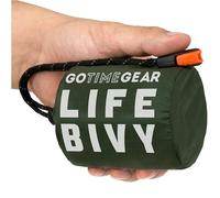 Go Time Gear Life Bivy Emergency Sleeping Bag Thermal Bivvy - Use as Emergency Bivy Sack, Survival Sleeping Bag, Mylar Emergency Blanket