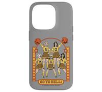 Go to Hell! Skull Cheerleader Retro Funny Adult Humor Case for iPhone 14 Pro