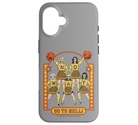 Go to Hell! Skull Cheerleader Retro Funny Adult Humor Case for iPhone 16