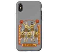 Go to Hell! Skull Cheerleader Retro Funny Adult Humor Case for iPhone X/XS