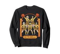 Go to Hell! Skull Cheerleader Retro Funny Adult Humor Sweatshirt