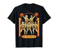 Go to Hell! Skull Cheerleader Retro Funny Adult Humor T-Shirt