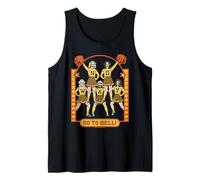 Go to Hell! Skull Cheerleader Retro Funny Adult Humor Tank Top