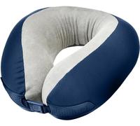 Go Travel American Dreamer, Comfortable Travel Pillow, Neck Pillow for Uninterrupted Sleep, Deluxe Memory Foam Pillow for Airplane, Bus, Car, and Train, Travel Essentials, Made in USA, Dark Blue