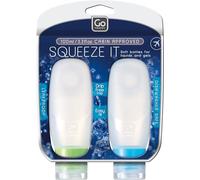Go Travel Bottles for Toiletries - Squeezy Leakproof 2 Pack, 100ml