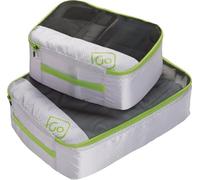 Go Travel Clothes/Garment Suitcase Packing Cubes - Large Deep Capacity, Strong, Lightweight and Breathable - 2 Piece Set -Green (Ref 284.101)