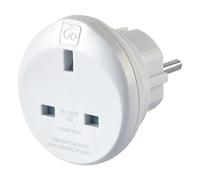 Go Travel Go Travel Earthed Uk/Eu Adapter White