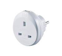 Go Travel Earthed UK to EU European Adaptor Convertor inc USB (Adapter Ref 625)