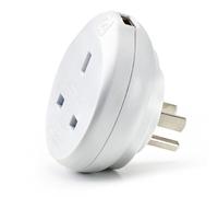 Go Travel Earthed UK to USA Compact American Adaptor inc USB (Adapter Ref 626)
