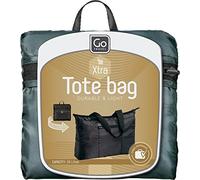 Go Travel Foldaway Tote Bag - Ultra Lightweight Hand Luggage, Extra Large | Packs flat into its own pocket as a spare shopping bag - roomy extra hand luggage for trips, the beach & days out. Ref 857.