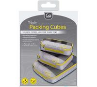 Go Travel Packing Cubes - Suitcase Organisers for Clothes - 3 piece set | Compress your clothes for more suitcase space and tidier - Garment, Yellow, Large Capacity, Lightweight, mesh. Ref 286.101.