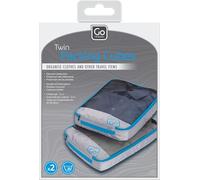 Go Travel Twin Packing Cubes, Zippered Mesh Packing Cubes for Travel, Washable Suitcase Organizer, Travel Essentials, Blue, Pack of 2