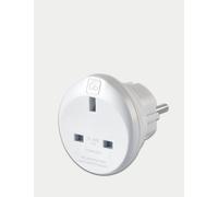 Go Travel UK-EU Travel Adaptor - White, White