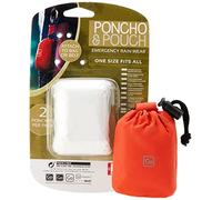 Go Travel Unisex Universal Reusable Waterproof Rain Poncho & Carry Pouch - Twin Pack (Ref 818)