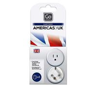 Go Travel Travel Adapter-America to UK White, White