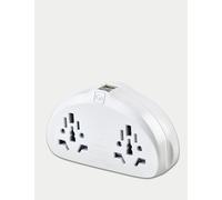 Go Travel World-USA Travel Adaptor with USB White