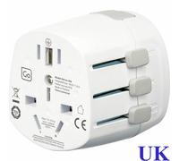 GO Travel Worldwide Micro Earthed Adaptor Plug EU to World (USA/UK/Aus/China)